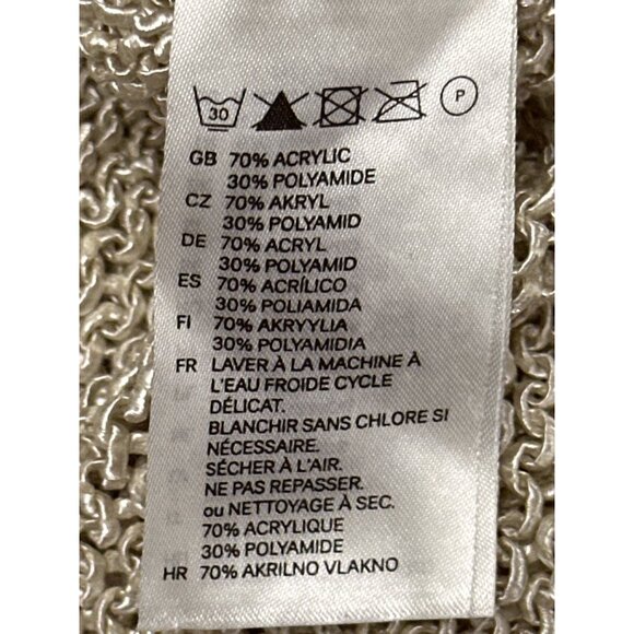 CCC Loose Knit Crop Top Metallic Open Back Sweater Stylish Lightweight Pullover - Picture 6 of 8